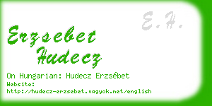 erzsebet hudecz business card