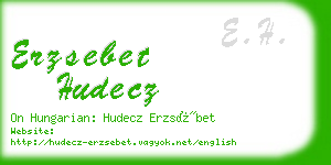 erzsebet hudecz business card